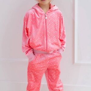 Lola + the Boys SPARKLE STARS JOGGERS SET size 8